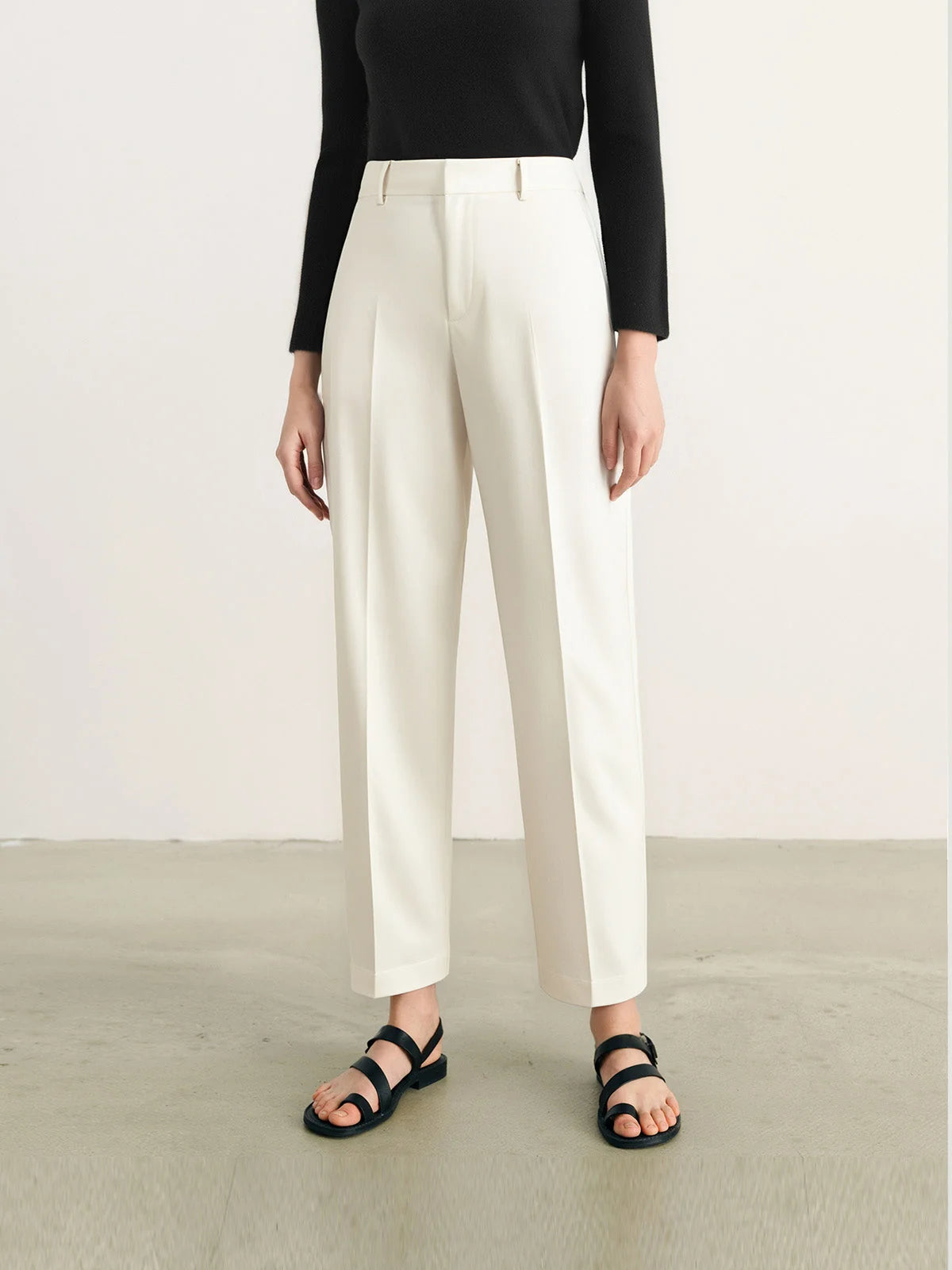 Pantalón Recto de Vestir Crudo