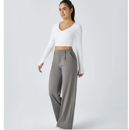 Pantalón de Pierna Ancha Gris