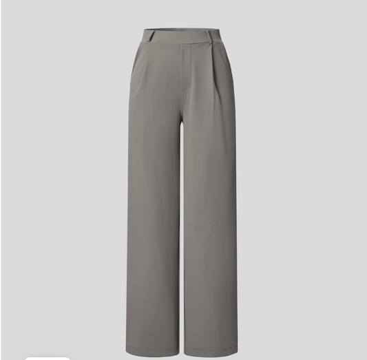 Pantalón de Pierna Ancha Gris