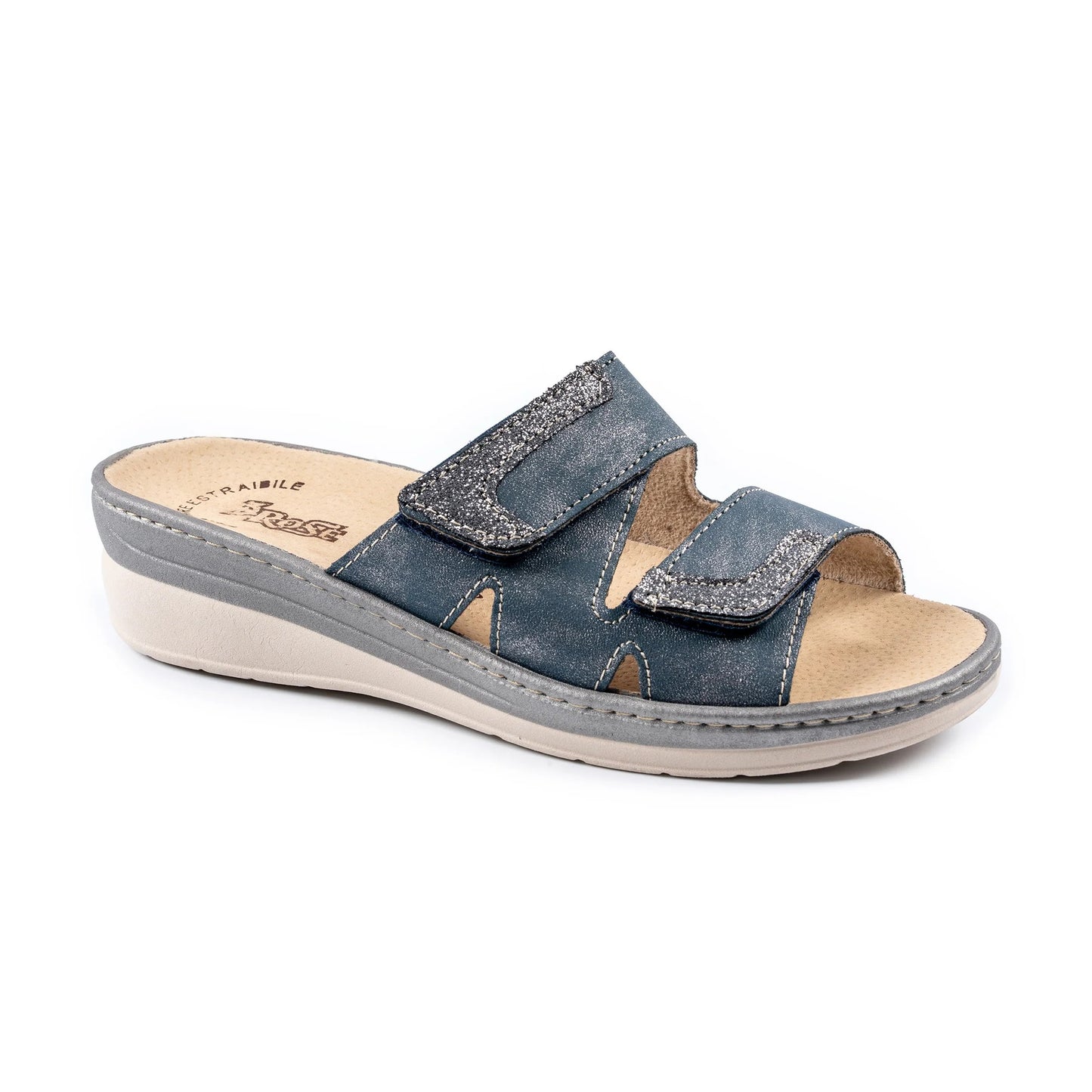 Sandalias de mujer con doble cierre de velcro y plantilla extraíble