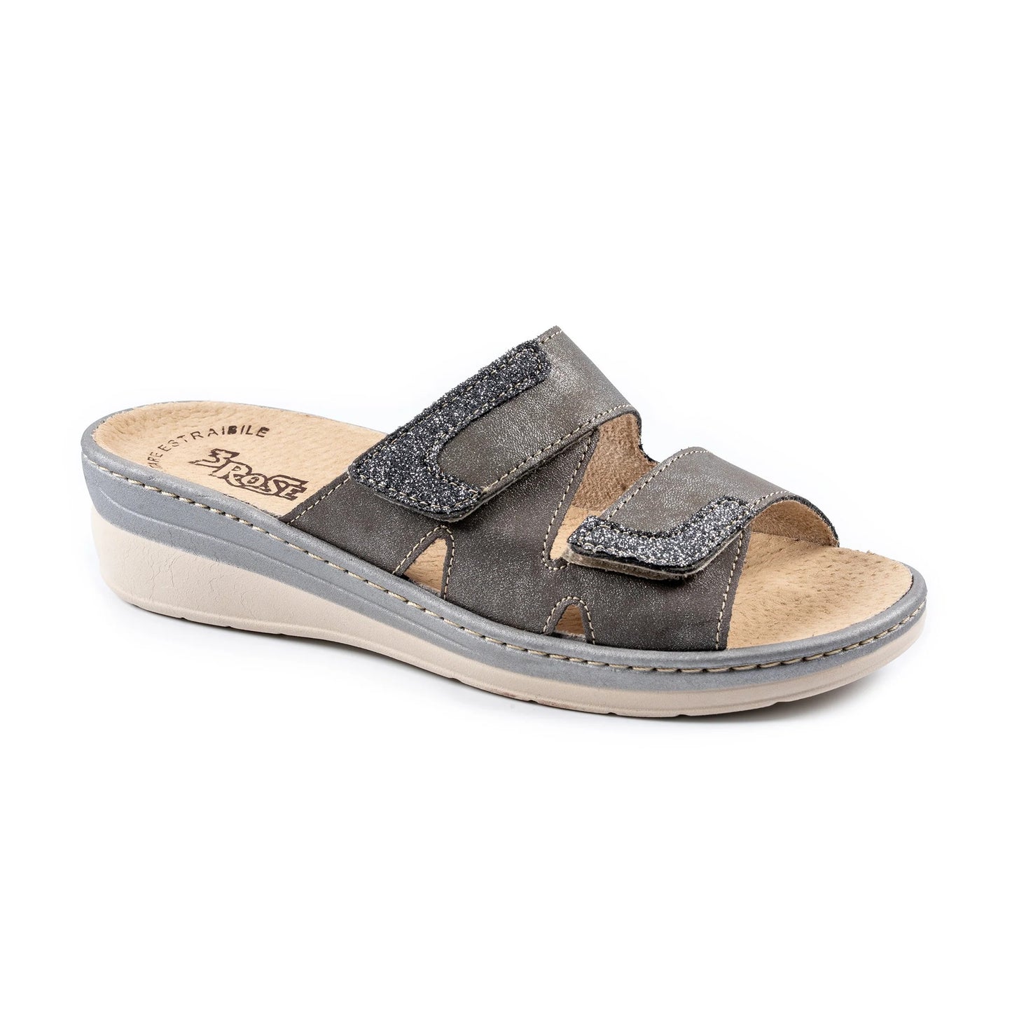Sandalias de mujer con doble cierre de velcro y plantilla extraíble