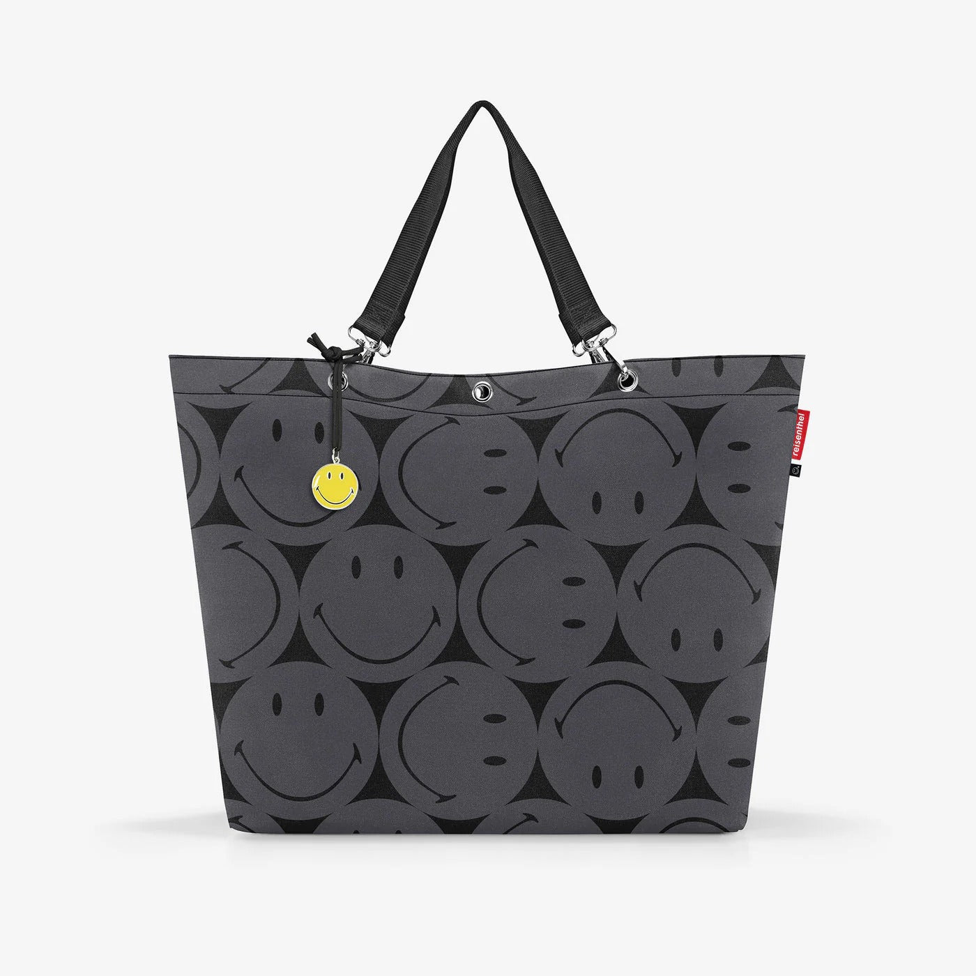 Bolso tote XL con estampado sonrientes