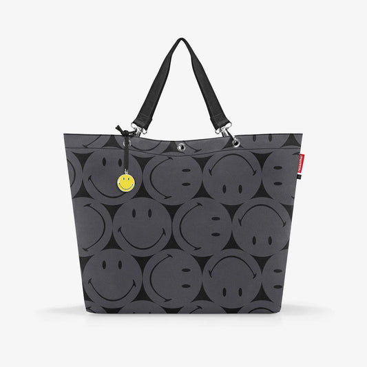 Bolso tote XL con estampado sonrientes